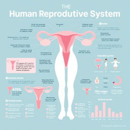 An informative and visually engaging infographic about the human reproductive system