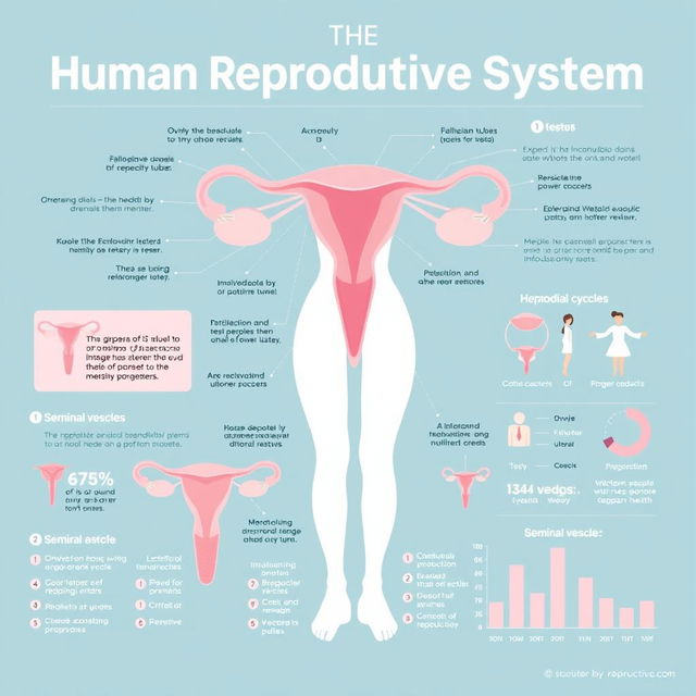 An informative and visually engaging infographic about the human reproductive system