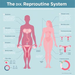 An informative and visually engaging infographic about the human reproductive system