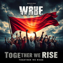 A powerful and evocative movie poster depicting themes of nationalism, unity, and revolution