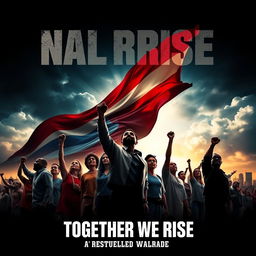 A powerful and evocative movie poster depicting themes of nationalism, unity, and revolution