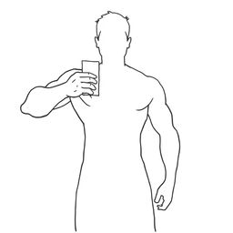 On a plain white background, depict a silhouette of a student's muscular physique, signifying their strength and readiness for action