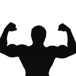 A freehand drawing style silhouette representing a student’s muscular body, poised for action