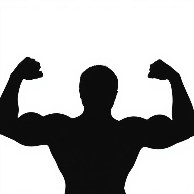 A freehand drawing style silhouette representing a student’s muscular body, poised for action