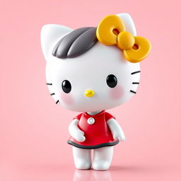 A captivating 3D chibi style portrait of Hello Kitty's character Mimmy White
