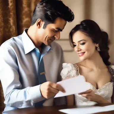 She adulates him with extravagant compliments and love letters.