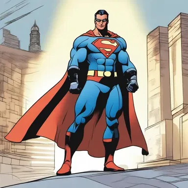 The protagonist adulates the superhero, praising their abilities and heroic deeds.