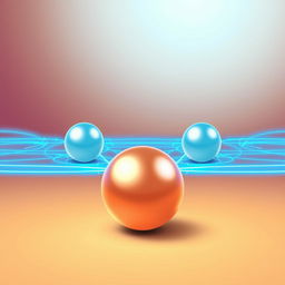 An educational illustration depicting the concept of electric charges repelling each other within an electric field