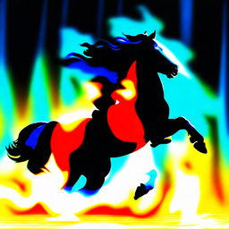 A dynamic image of a confident person ride a strong majestic horse.