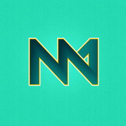 A striking and modern logo design featuring the letters 'M' and 'T' creatively combined, set against a textured background that suggests movement, like waves or geometric patterns