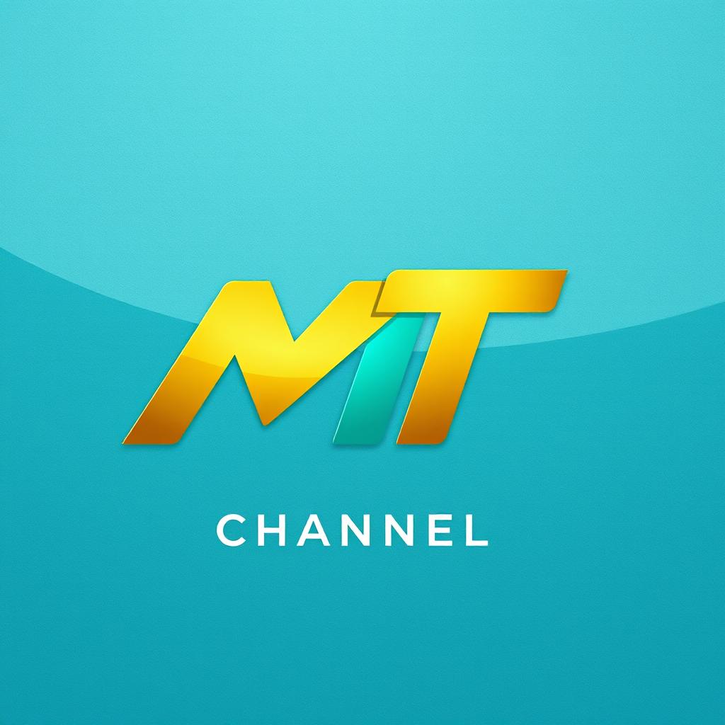 A striking and modern logo design featuring the letters 'M' and 'T' creatively combined, set against a textured background that suggests movement, like waves or geometric patterns
