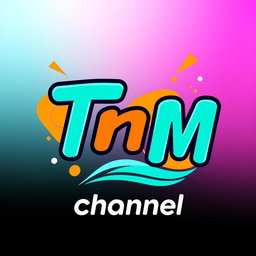 A vibrant and imaginative logo design for a fictional channel named 'TnM Channel'