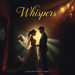 A captivating book cover design for the novel 'Whispers'