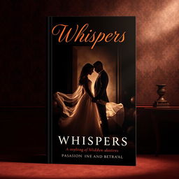 A captivating book cover design for the novel 'Whispers'