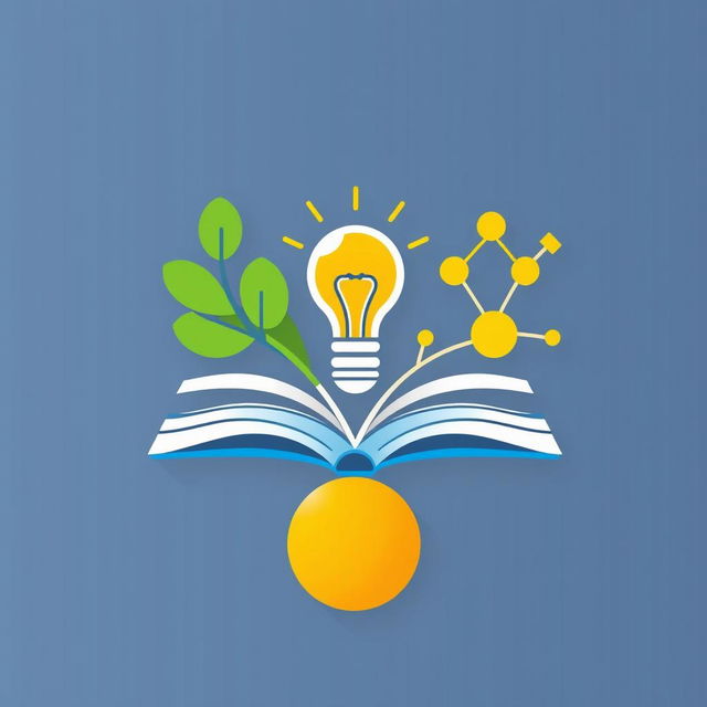 An abstract symbol representing information literacy, combining elements that symbolize knowledge, understanding, and critical thinking