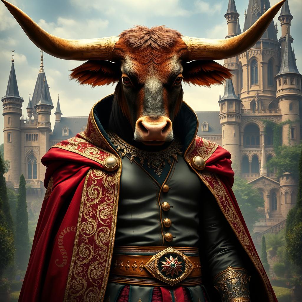 Majestic Bull-Headed Prince: A Regal Vision