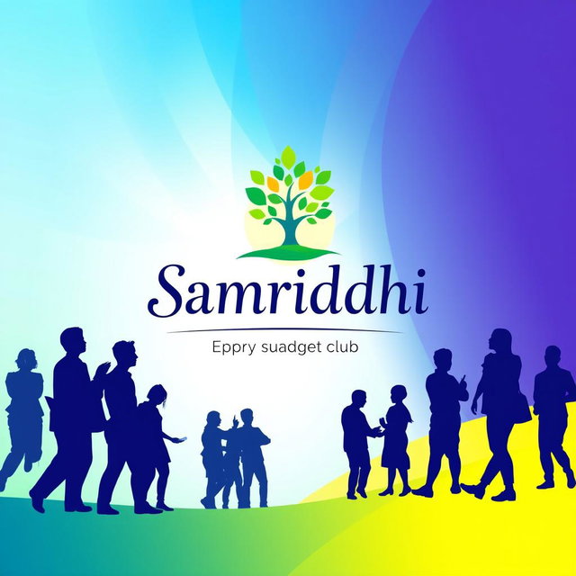 A vibrant and modern poster design for a student club named 'Samriddhi'