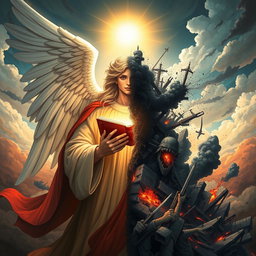A powerful and thought-provoking illustration that embodies the contrast between divine law and the sanctity of life