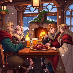 A cozy fanfiction setting featuring characters from a popular fantasy series