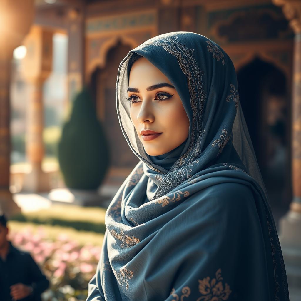 A stunning and elegant image showcasing the beauty and significance of hijab in a cultural context