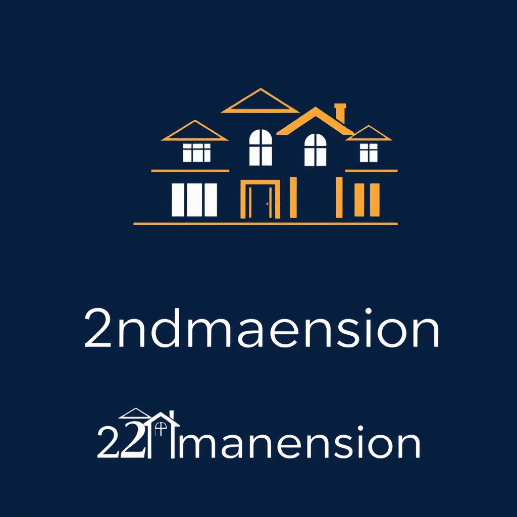 A modern and sleek logo design for the brand "2ndmansion"