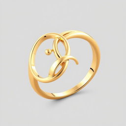 A beautifully crafted ring design featuring two intertwined 'S' shapes, elegantly curving and flowing into one another