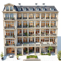 A detailed architectural design of a 50-room dormitory combining European and modern styles