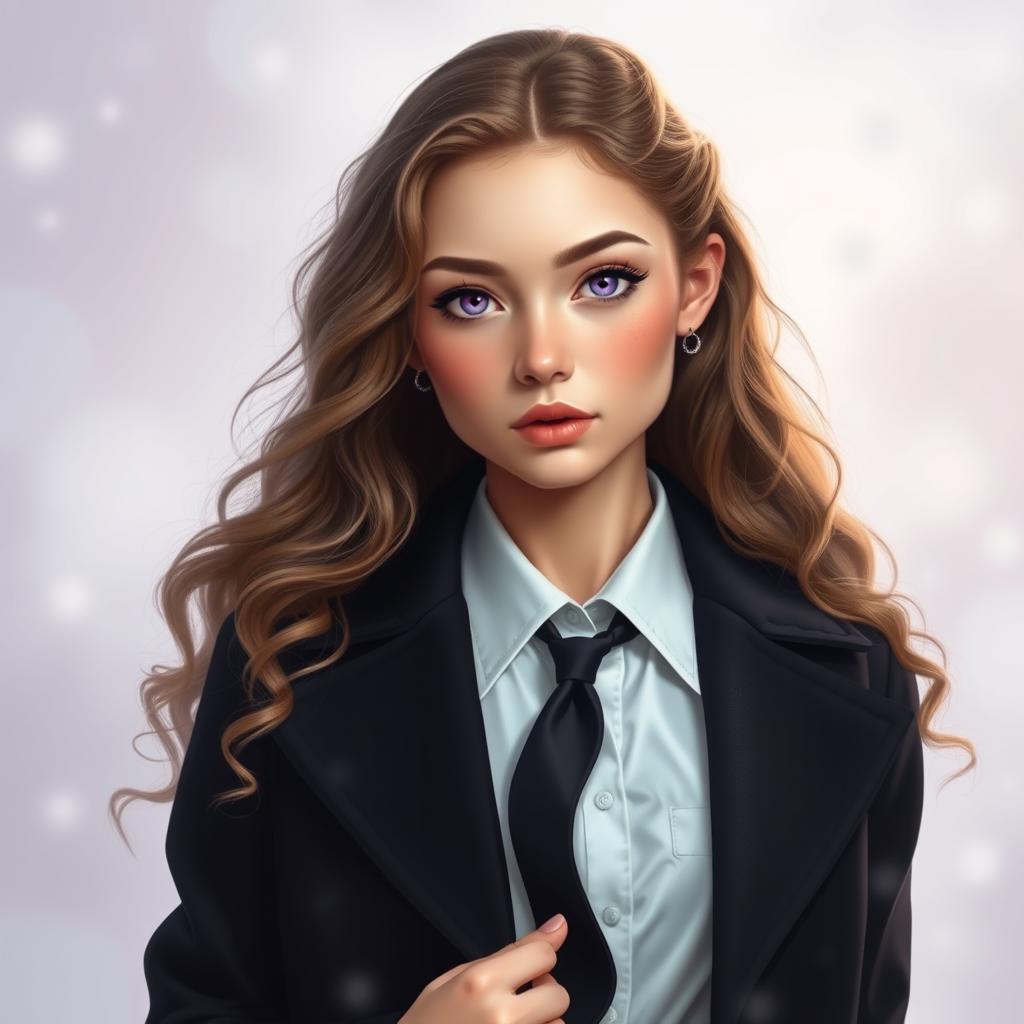 A stunning goddess-like girl with a beautiful blend of Russian and Ukrainian features