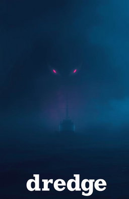 A small ship sailing at night in the open ocean, surrounded by thick fog