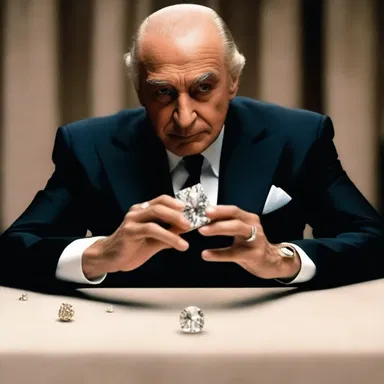 In the suspense thriller movie, the villain tries to commit adulteration by swapping the original diamond with a fake one at the auction.