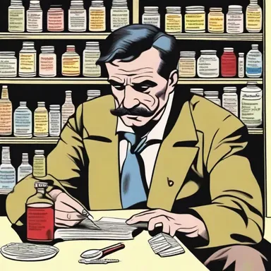 The detective novel revolves around a case of adulteration, where the protagonist uncovers a scandal involving contaminated pharmaceutical drugs.