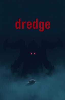 A small ship sailing at night in the open ocean surrounded by thick fog