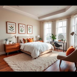 A beautifully decorated room with a cozy atmosphere