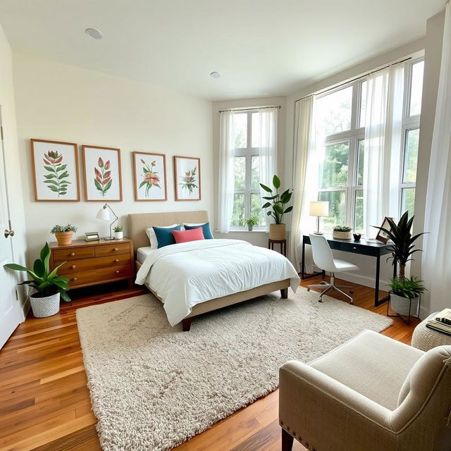 A beautifully decorated room with a cozy atmosphere