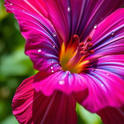 A stunningly realistic close-up photo of a vibrant flower, showcasing intricate petal details and rich colors
