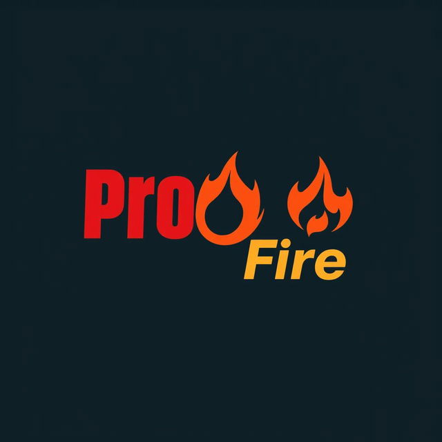 Bold typography featuring the word "Pro" in a strong, impactful font and the word "Fire" rendered in a fiery, dynamic font style