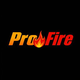 Bold typography featuring the word "Pro" in a strong, impactful font and the word "Fire" rendered in a fiery, dynamic font style