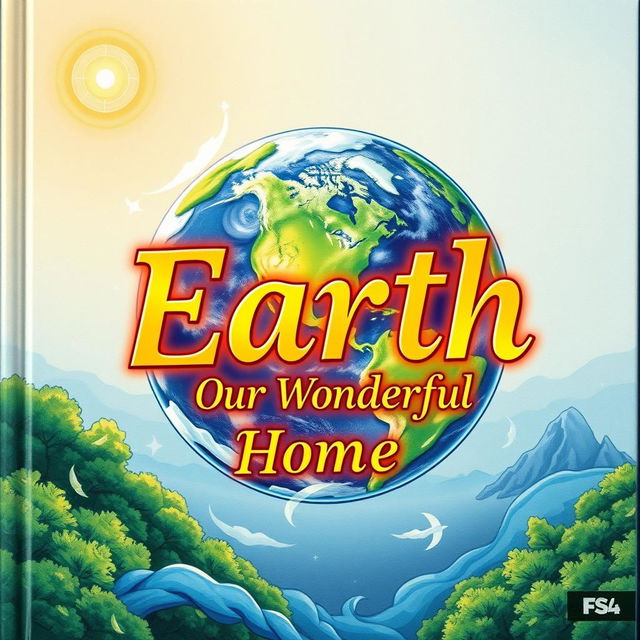 A beautifully drawn book cover featuring planet Earth, showcasing vibrant colors and intricate details