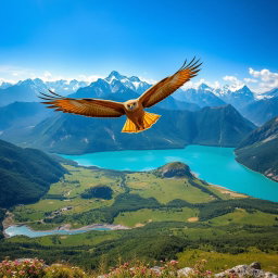 A stunning aerial view of Kyrgyzstan showcasing its breathtaking natural beauty