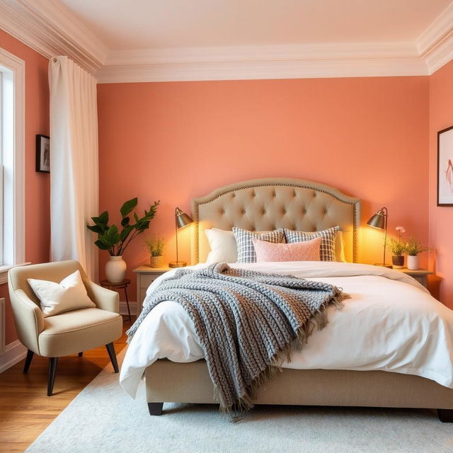 A creatively designed bedroom that embodies a balance of affordability, elegance, and coziness