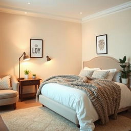 A creatively designed bedroom that embodies a balance of affordability, elegance, and coziness