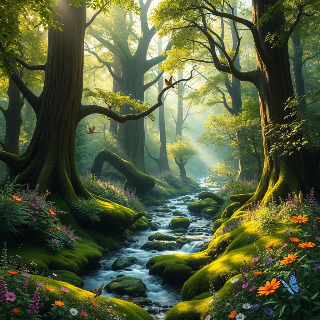Discover the Serenity of a Lush Vibrant Forest