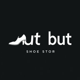 A stylish and modern logo design for a shoe store named 'But'
