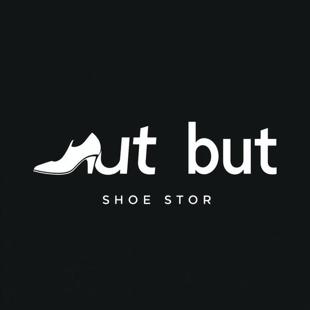 A stylish and modern logo design for a shoe store named 'But'