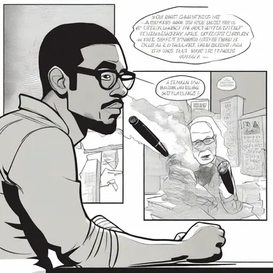The comic book artist adumbrated a hidden message in the background of the panel.
