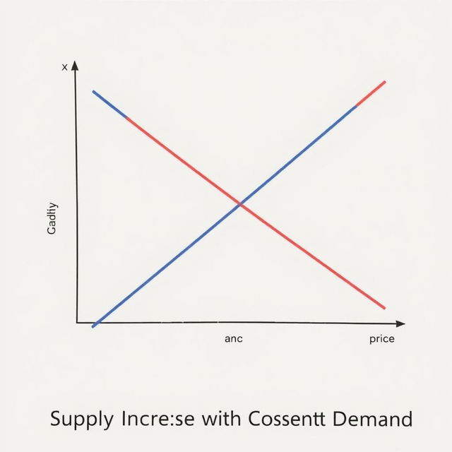 A clear and informative graph illustrating the relationship between supply and demand