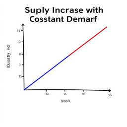 A clear and informative graph illustrating the relationship between supply and demand