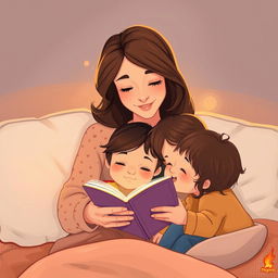A warm and inviting illustration of a mother figure, embodying love and nurturing
