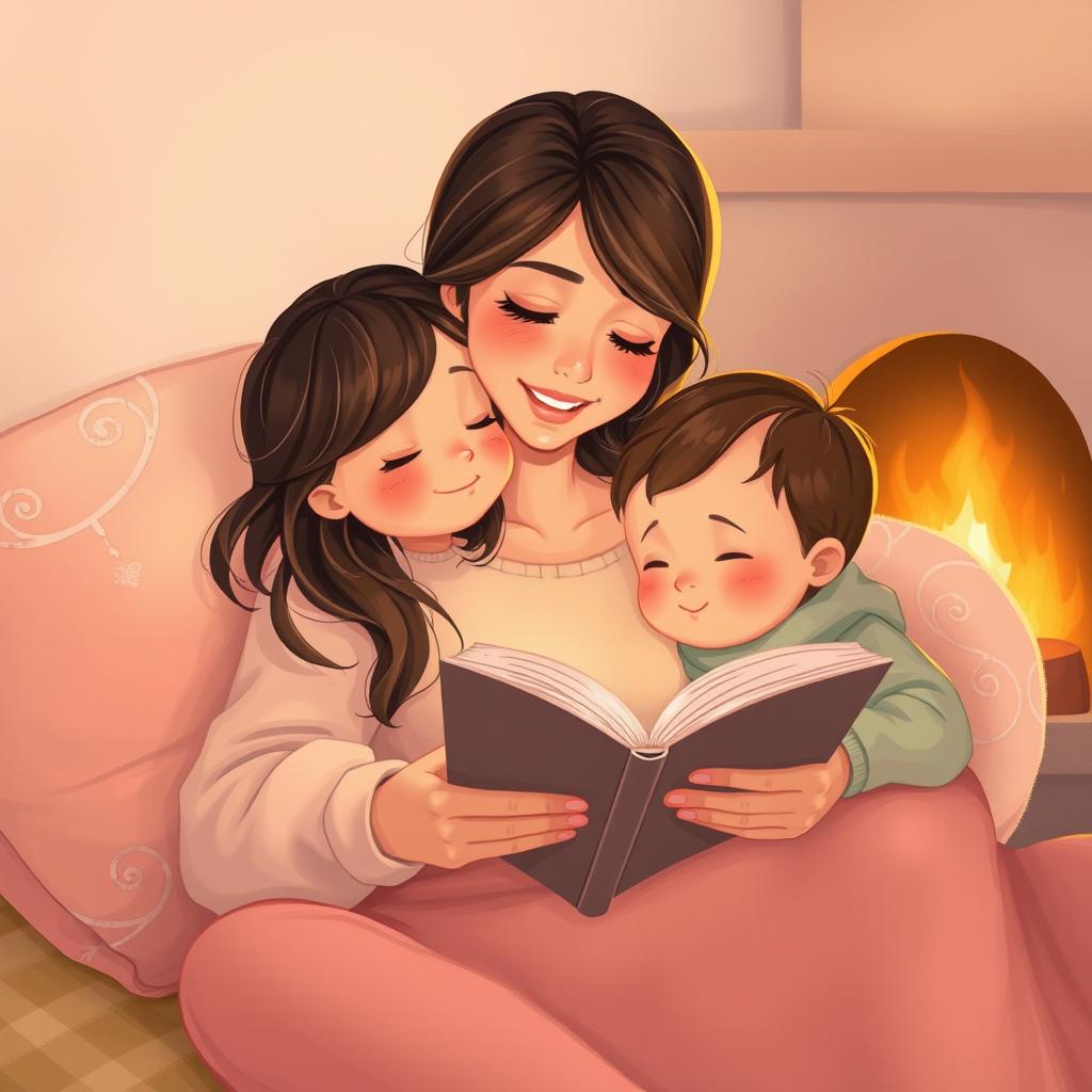 A warm and inviting illustration of a mother figure, embodying love and nurturing