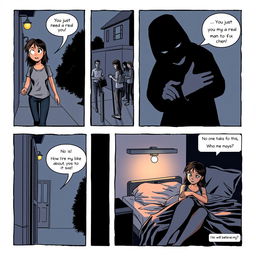 A comic strip depicting the story of Mia, a young lesbian woman